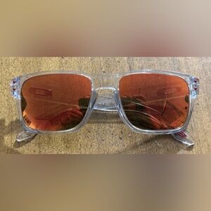 OJ9014-0150 Oakley Holbrook XXS  Iridium 50-16 Clear Frame *Excellent Worn Once*